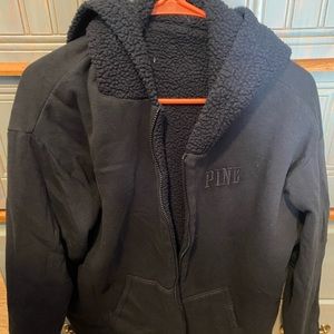 Pink zip up reversible hoodie